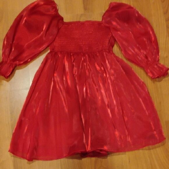 Elegant Red Mini Dress - Picture 4 of 5